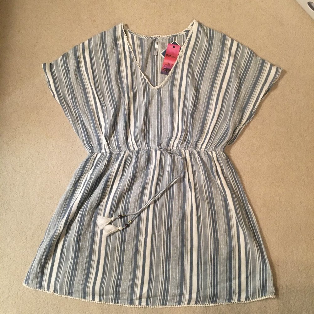 Beach Cover Up - Soft Cotton with ric rac trim